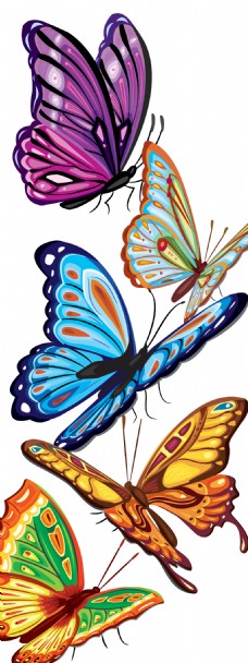 海报设计简约炫彩蝴蝶精美模板设计画面素材海报