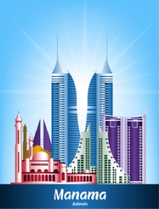 特色彩色沙特阿拉伯王国著名建筑图片