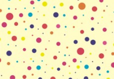 墙纸可爱和彩色圆点图案免费矢量