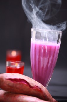 鲜榨紫薯汁图片