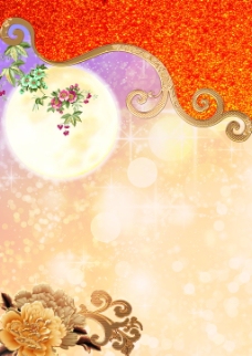 中秋节花纹背景图片