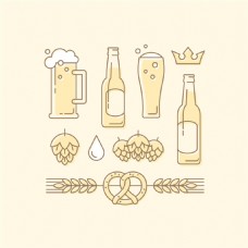 麦芽和啤酒节图标图片