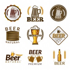 商品金色啤酒标签图片