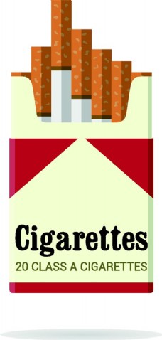 红色英文香烟包装图片