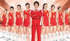 背景图片下载中国女排成员图片psd素材