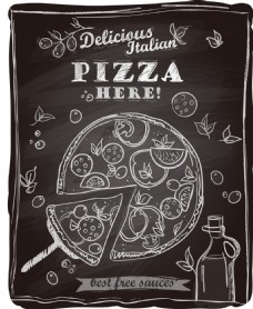 手绘披萨菜谱