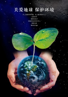 树木保护地球环保广告PSD素材