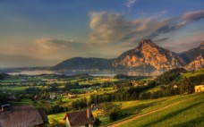 奥地利自然风景和城市风景