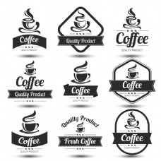茶咖啡logo标签设计图片
