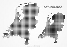 民族免费荷兰像素地图矢量