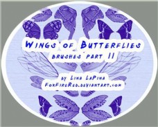漂亮的蝴蝶翅膀PS笔刷下载 #.2
