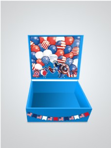 美国队长主题蓝色盒子