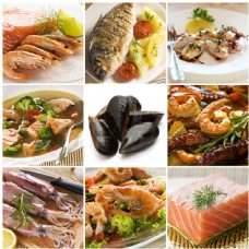 食材海鲜海鲜食材与美食图片