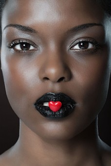 嘴唇素材魅力黑人模特图片