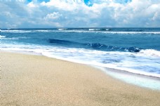 海边风景天蓝色自然风景高清海边背景素材免费下载