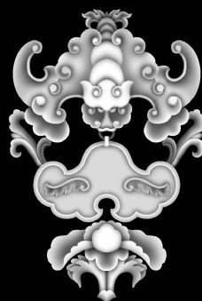 蝙蝠沙发中国结灰度图