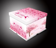 蛋糕盒 樱花蛋糕盒 粉色