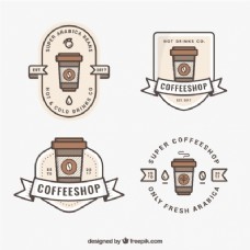 咖啡杯咖啡的可爱标志