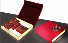 古典中秋月饼礼盒设计PSD素材