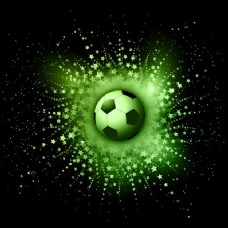一种抽象的星形背景下的足球球