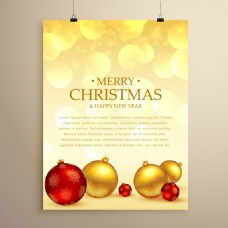 圣诞快乐金色海报